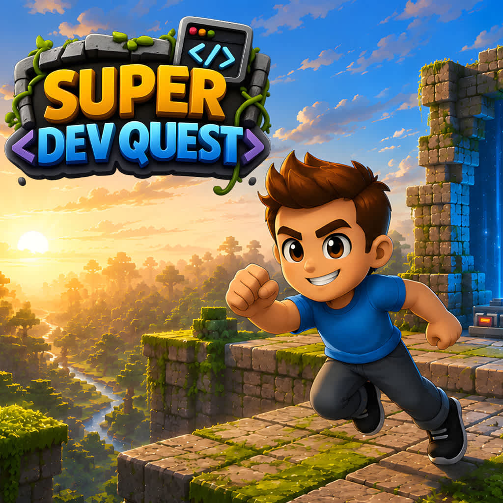 Okładka gry Super Dev Quest na Nintendo Switch