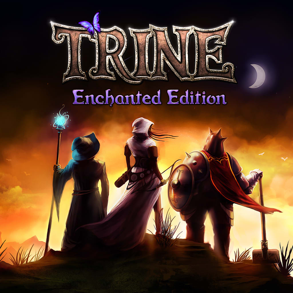 Trine enchanted edition. Trine Enchanted Edition обложка. Trine 4: Melody of Mystery Постер. "Trine 4" game Front. Knights in the Nightmare.