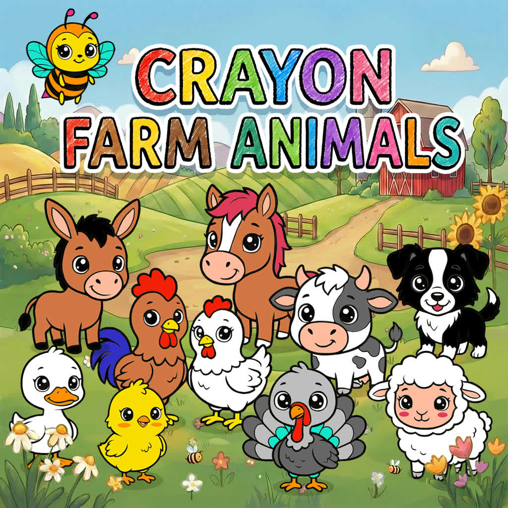 CRAYON FARM ANIMALS