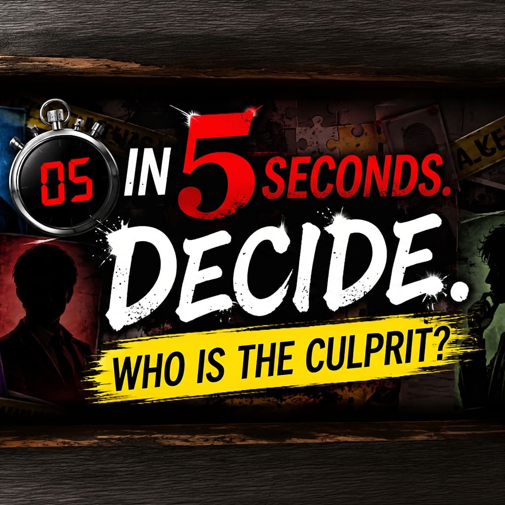Decide in 5 Seconds.Who Is the Culprit?
