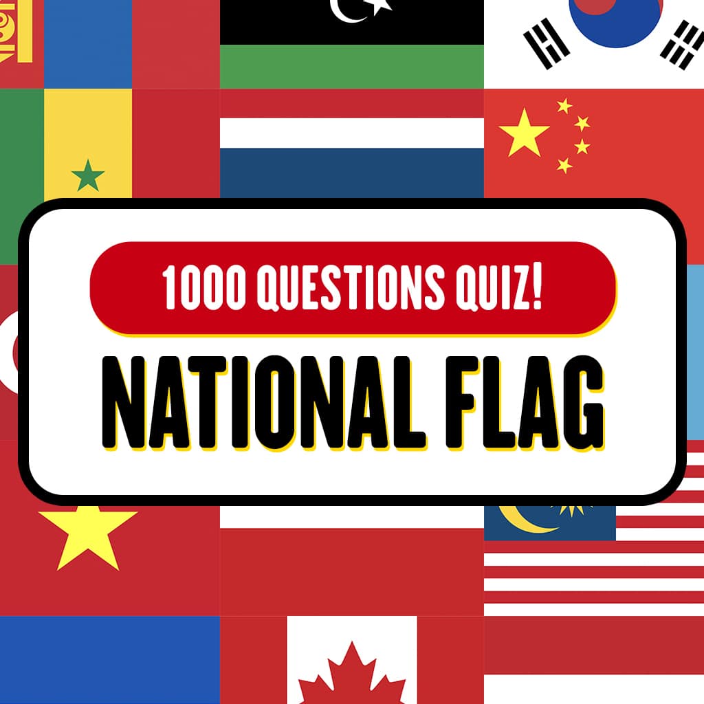 1000 Questions Quiz! national flag
