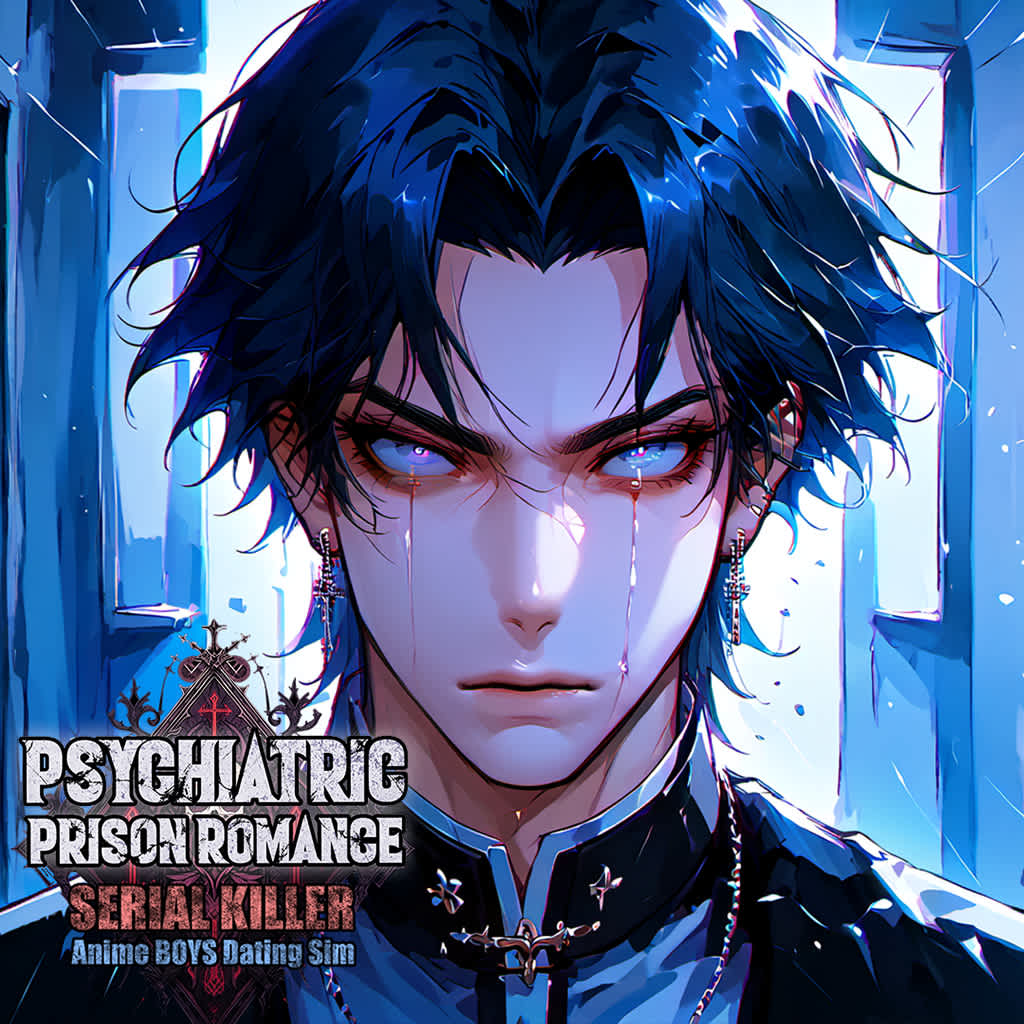 Copertina di Psychiatric Prison Romance: Serial Killer Anime Boys Dating Sim