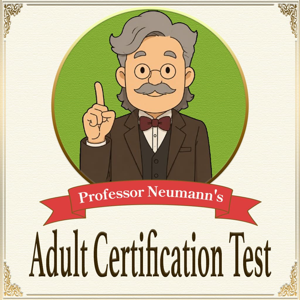 Okładka gry Professor Neumann's Adult Certification Test na Nintendo Switch - najlepsza oferta