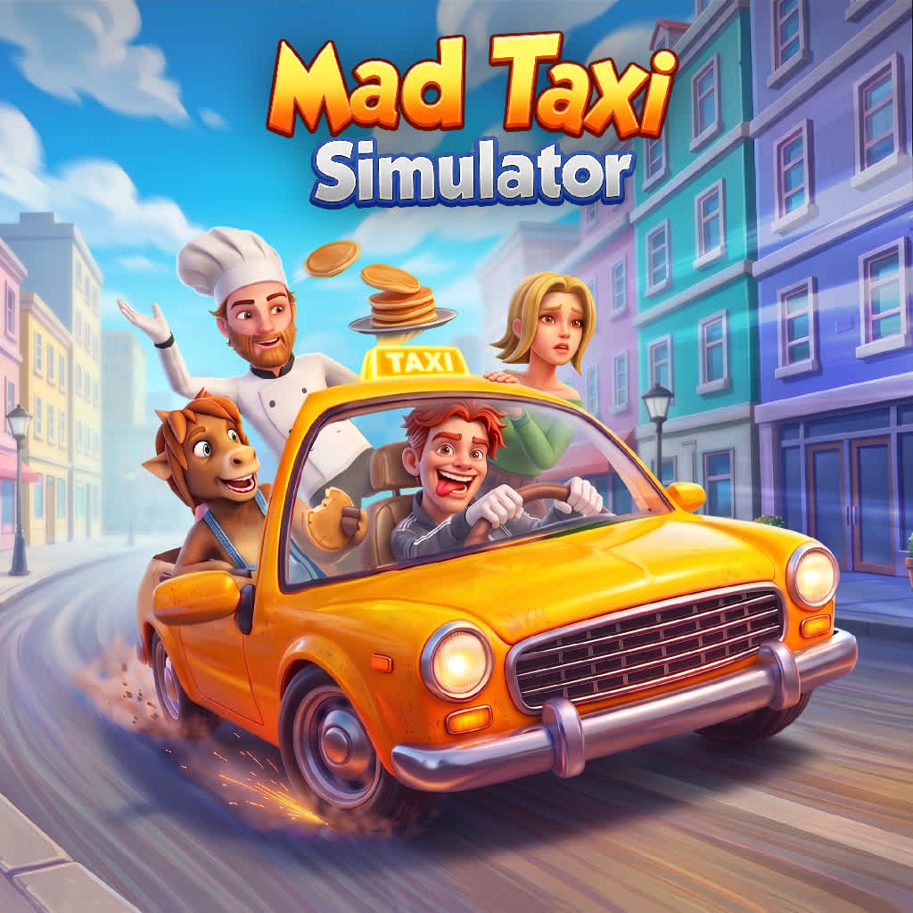 Okładka gry Mad Taxi Simulator na Nintendo Switch