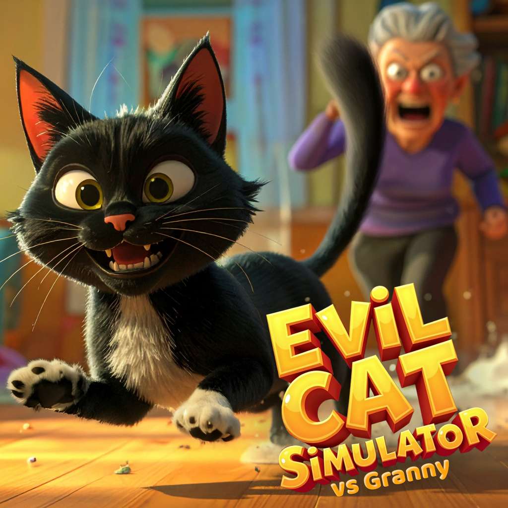 Okładka gry Evil Cat Simulator vs Granny na Nintendo Switch