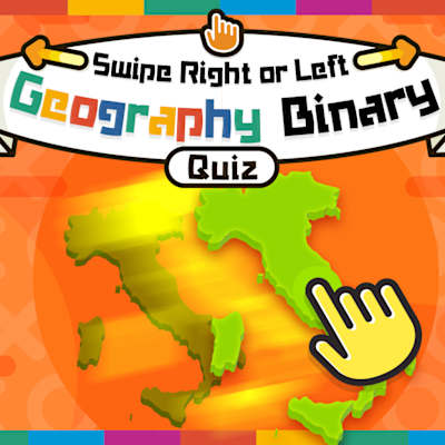 Swipe Right or Left Geography Binary Quiz