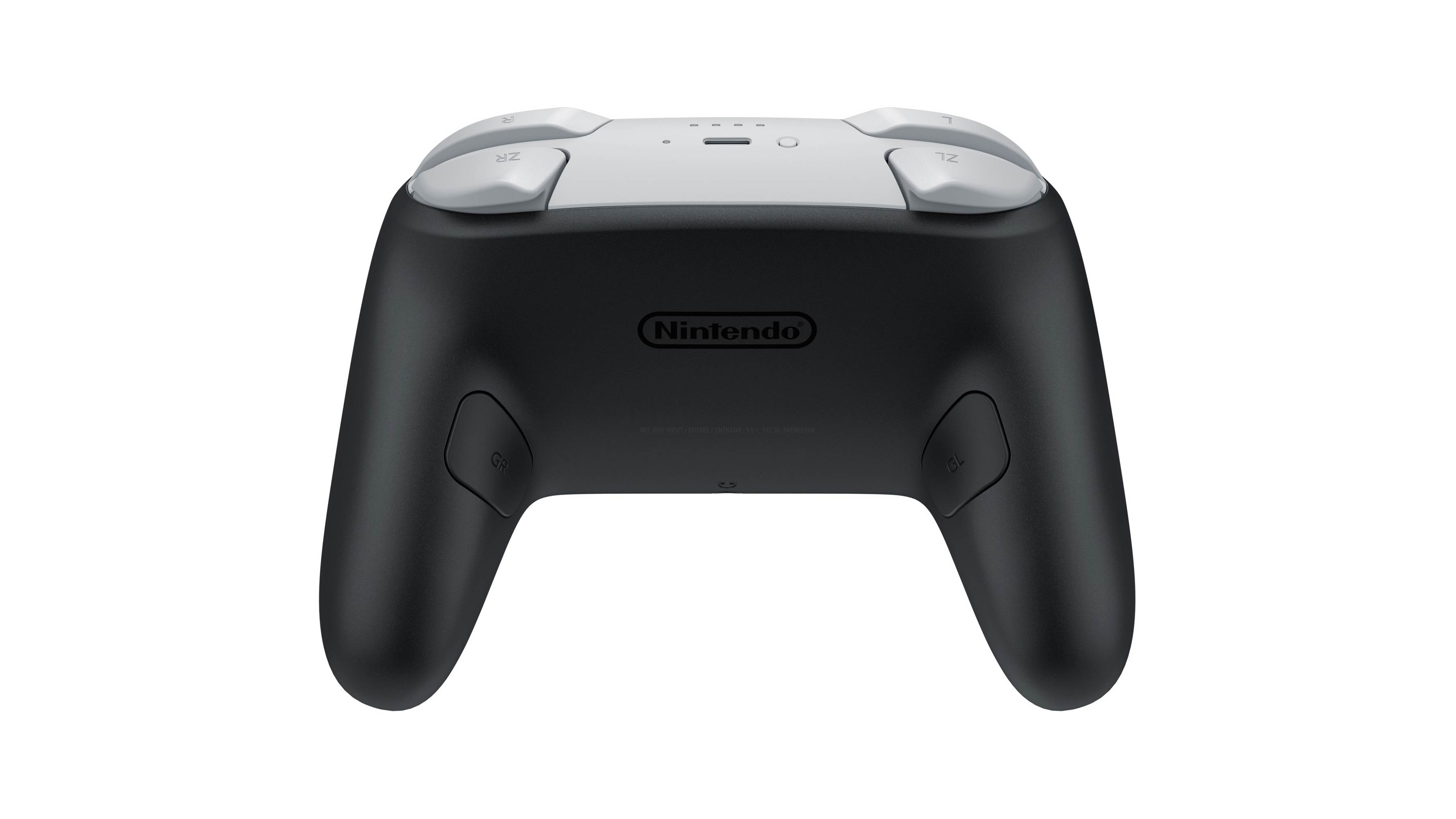 Nintendo switch 2 pro controller zadnja stran z gl in gr gumboma