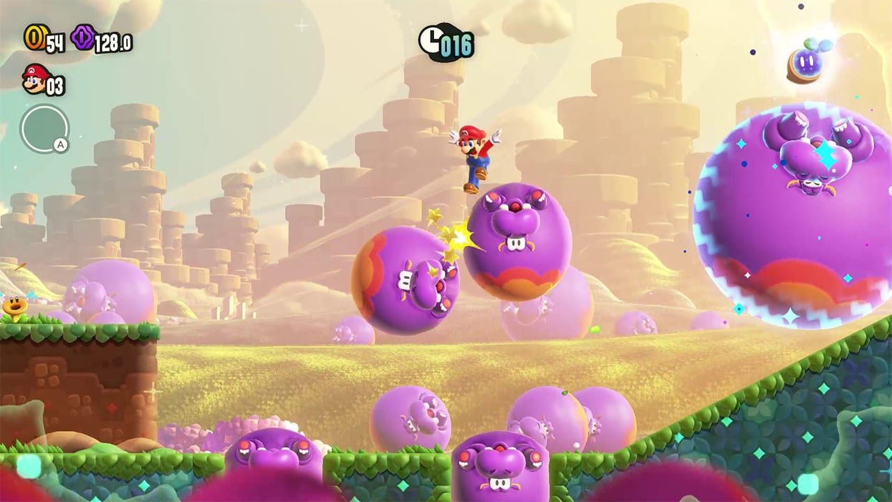 Super Mario Bros. Wonder purple enemy screenshot