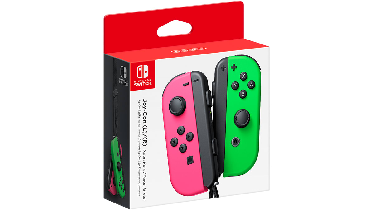 Nintendo joy-con neon pink neon green uradna embalaža za nintendo switch