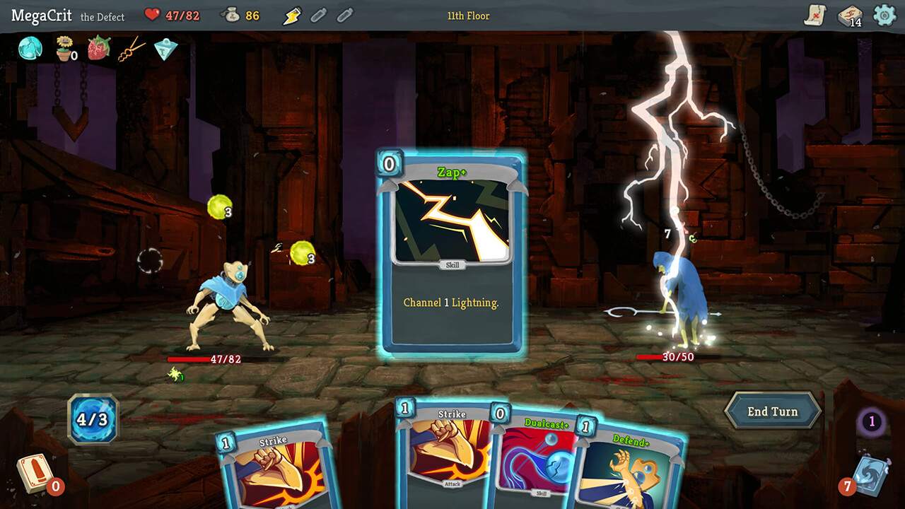 Slay the Spire card reward screen with choices after combat