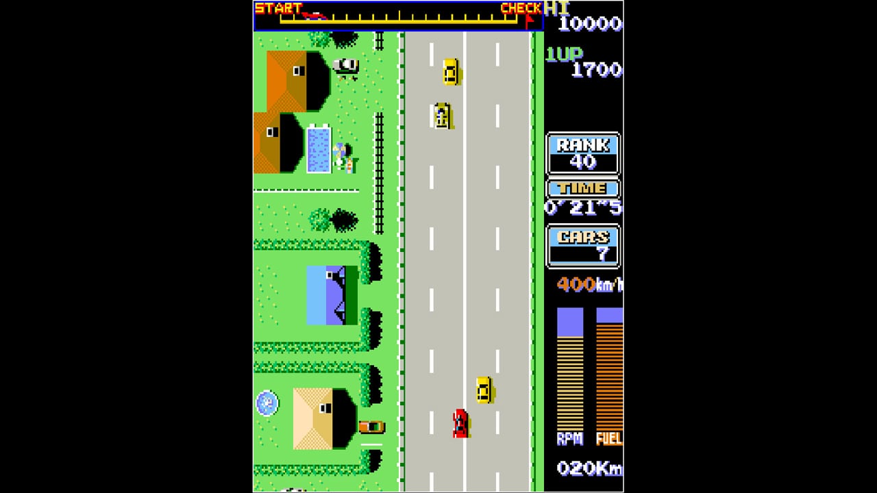 Road Fighter opening stretch screenshot