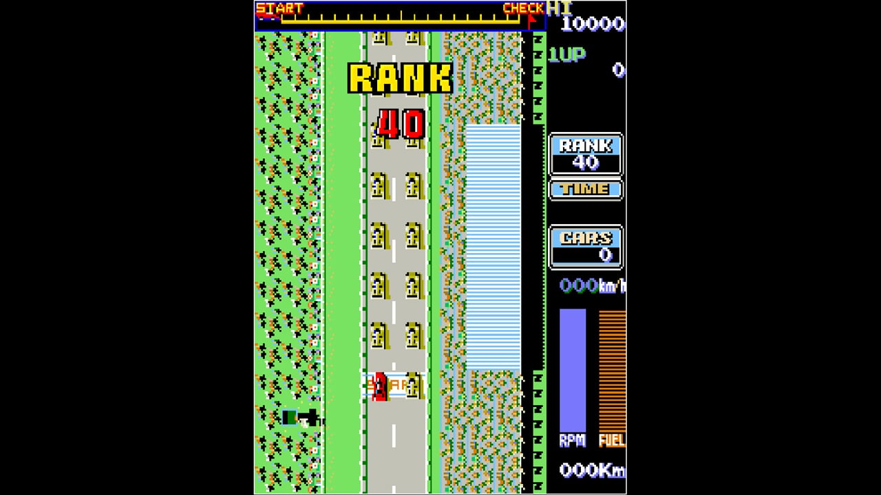 Road Fighter rank and starting line screenshot