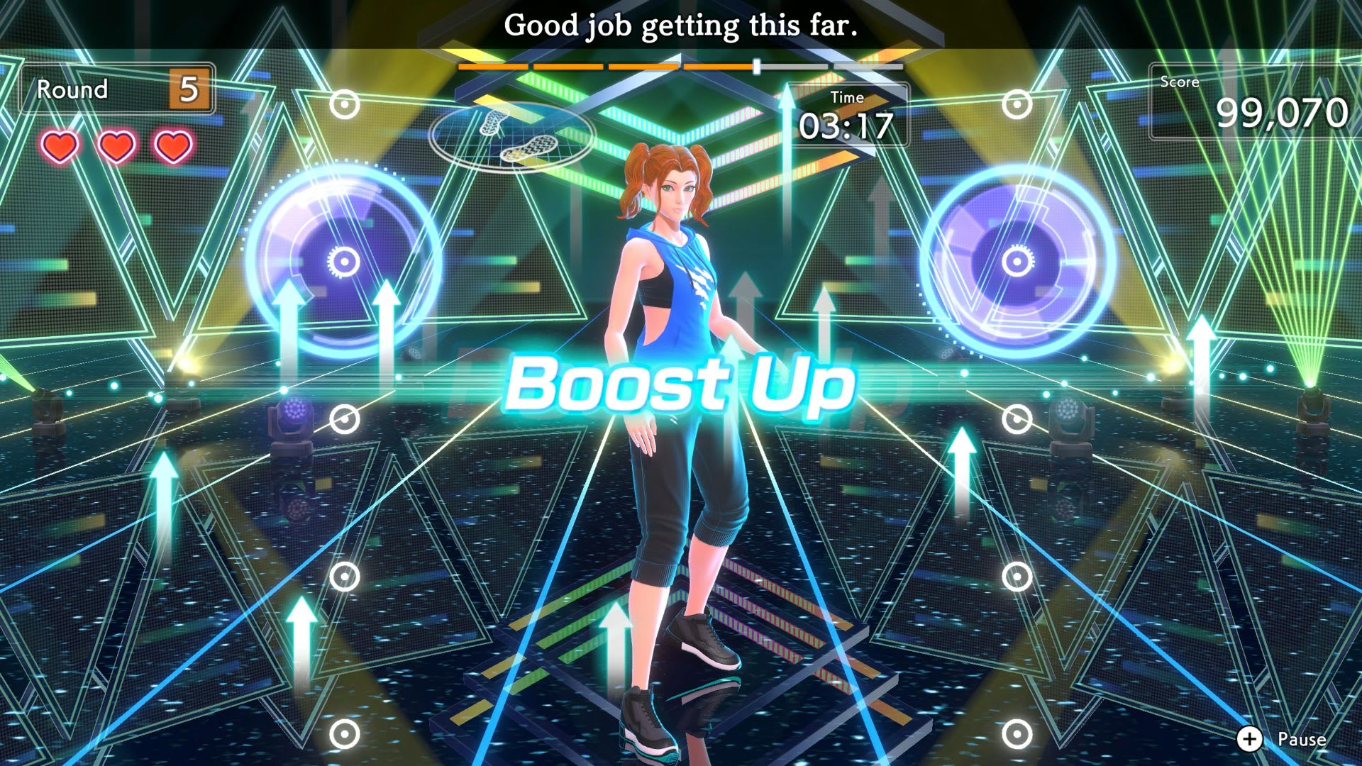 Fitness Boxing 3 Switch 2 Boost Up workout mode screen