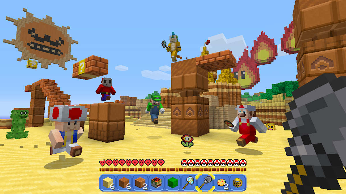 Minecraft gameplay on Switch
