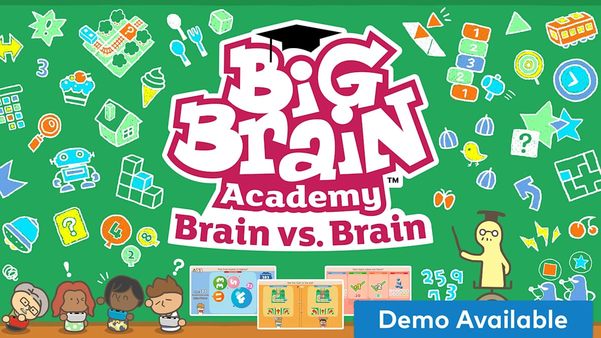 Big Brain Academy: Brain vs. Brain key art, Switch