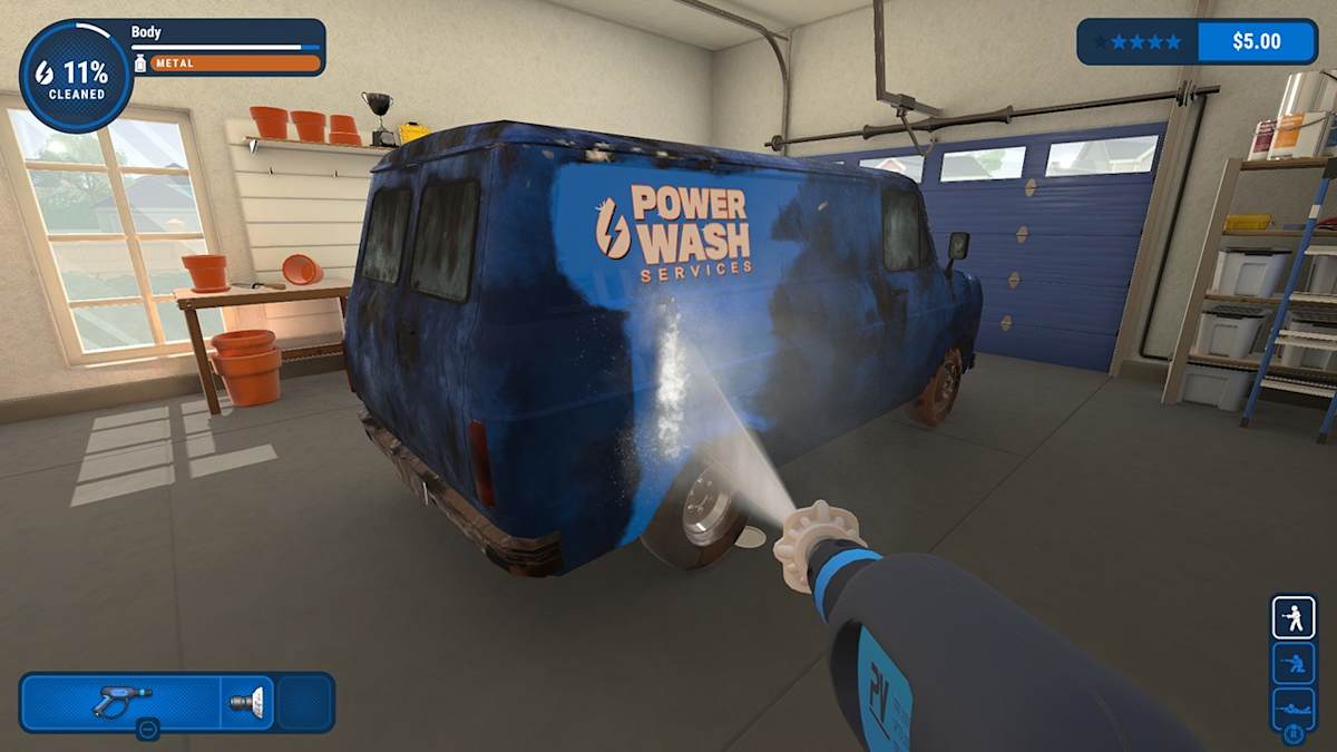 PowerWash Simulator gameplay on Switch