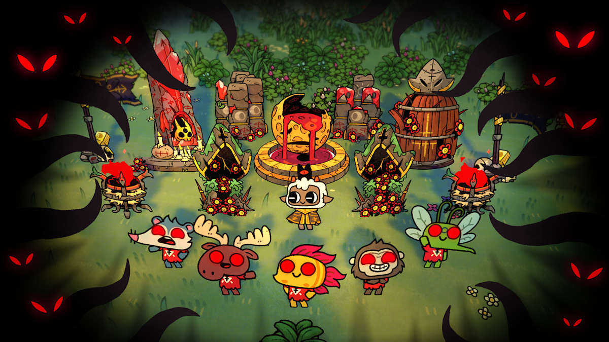 Cult of the Lamb gameplay on Switch