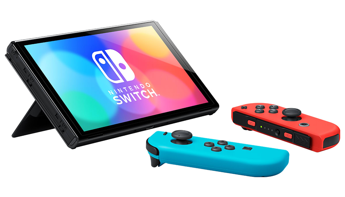 115464 switch oled red blue console joy con detached