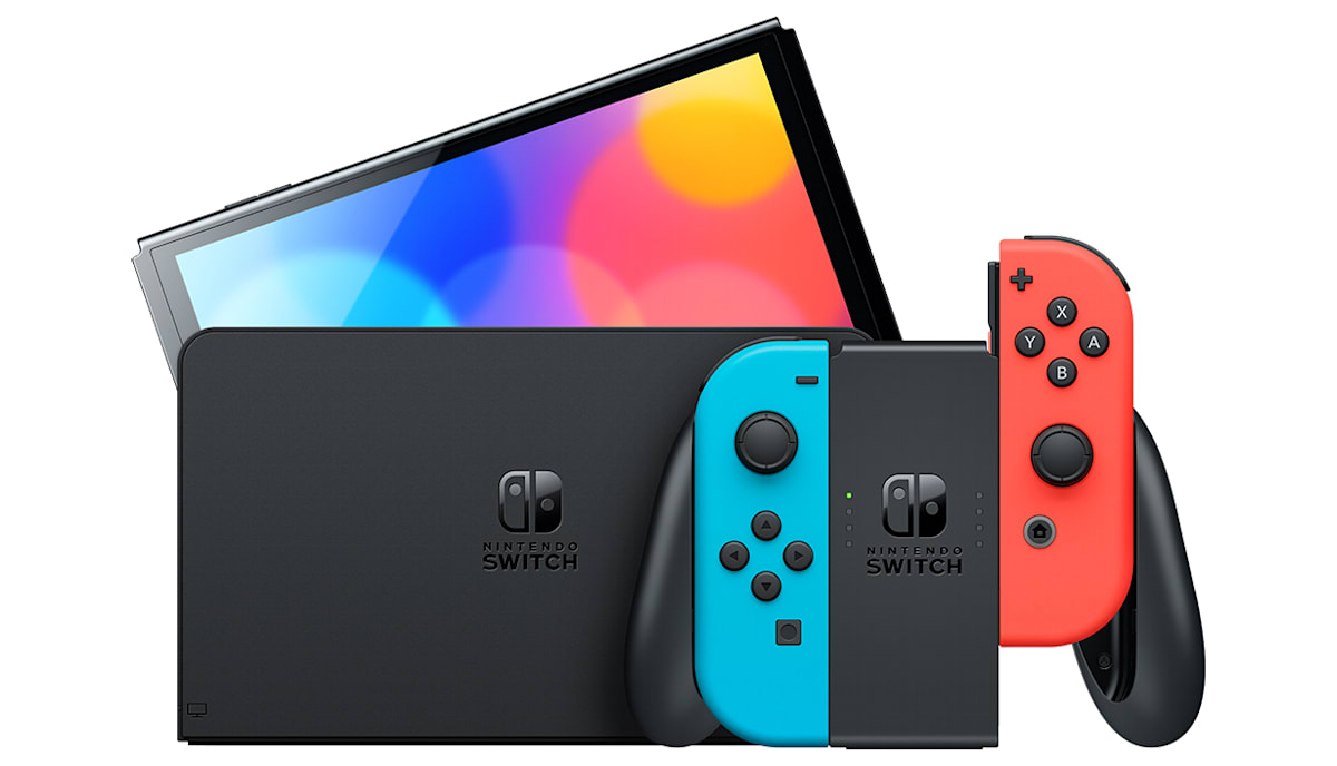 115464 switch oled red blue console dock joy con grip