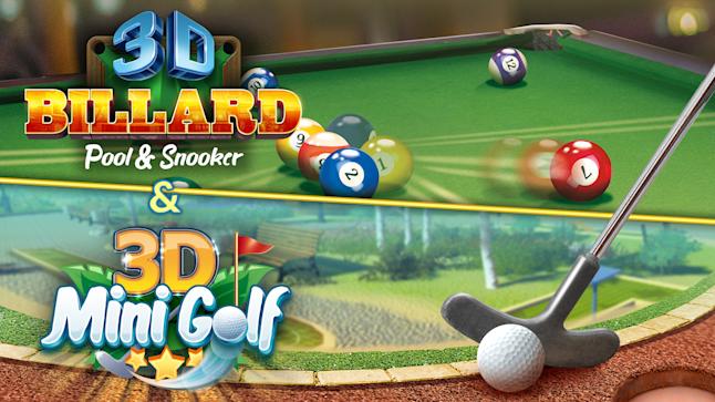 3D Billiards & 3D MiniGolf Bundle