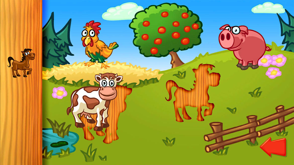 动物拼图：儿童和幼儿的学前学习游戏-Animal Puzzle: Preschool Learning Game for Kids and Toddlers -游戏截图-好玩游戏库