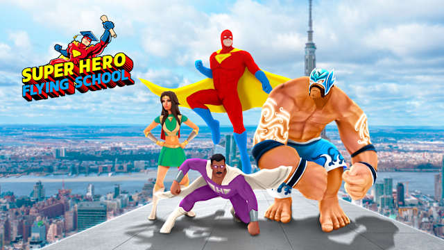 Capa de Super Hero Flying School