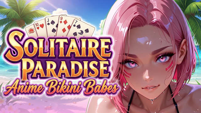 Capa de Solitaire Paradise - Anime Bikini Babes
