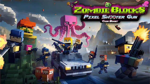 Capa de Zombie Blocks: Pixel Shooter Gun – Coin Boost