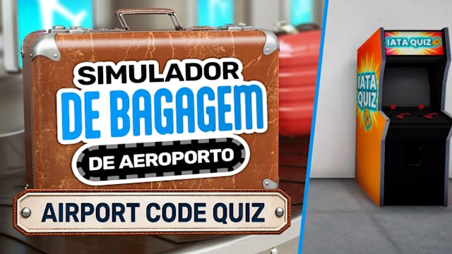 Capa de Simulador de Bagagem de Aeroporto - Quiz de Códigos de Aeroporto