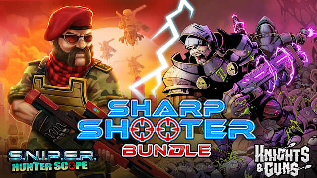 Capa de Sharp Shooter Bundle: S.N.I.P.E.R Hunter Scope + Knights & Guns