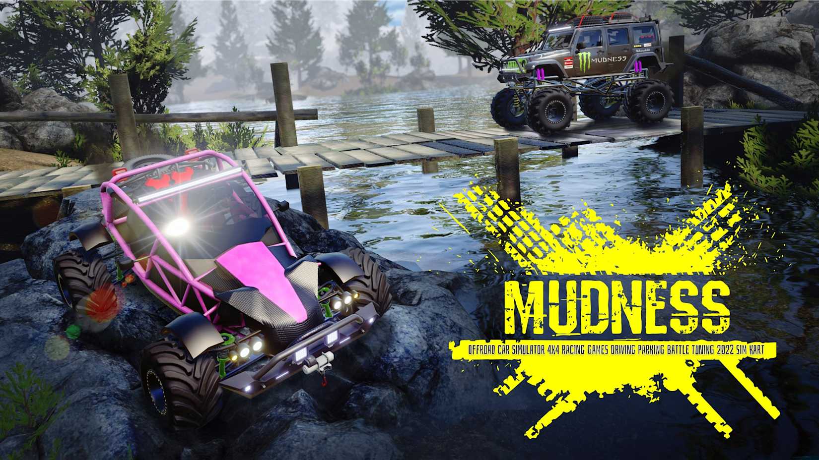 Capa de Mudness Offroad Car Simulator - 4x4 Racing Games Driving, Parking, Battle, Tuning 2022 SIM Kart