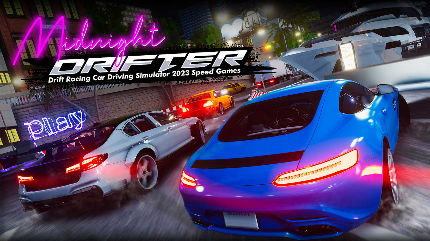 Capa de Midnight Drifter-Drift Racing Car Racing Driving Simulator 2023 Speed Games