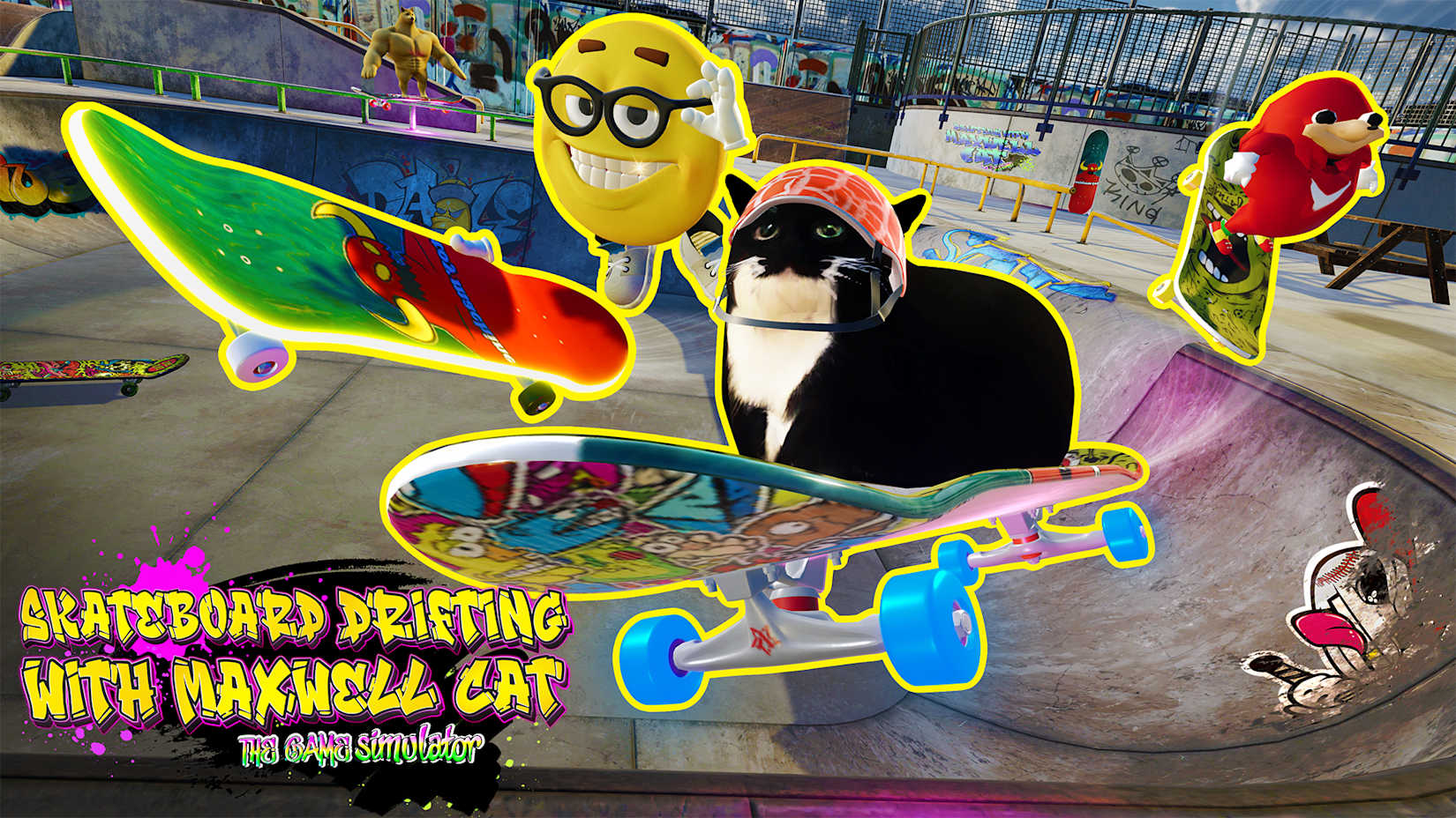 Skateboard Drifting with Maxwell Cat: The Game Simulator 封面