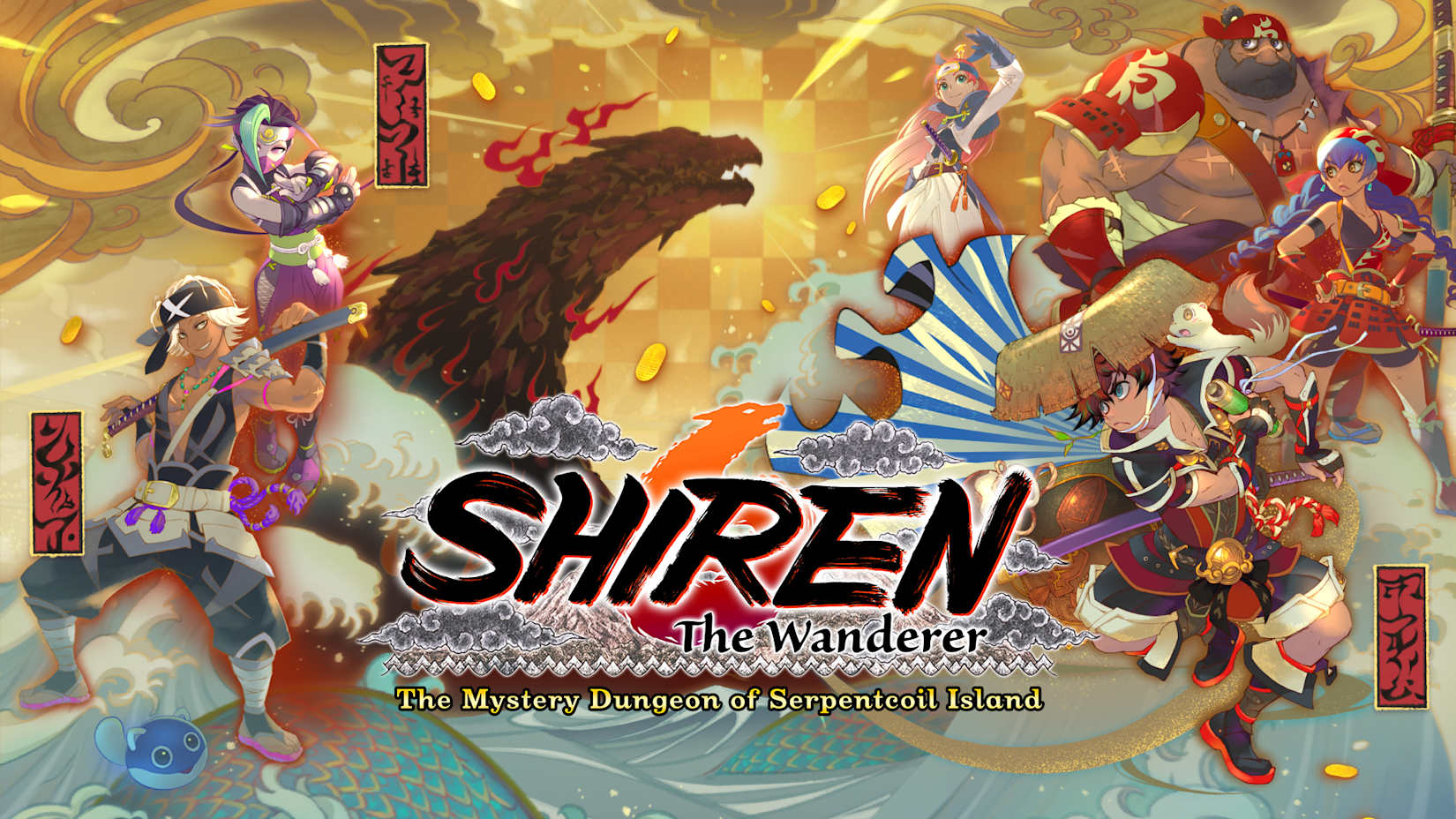 Capa de Shiren the Wanderer: The Mystery Dungeon of Serpentcoil Island