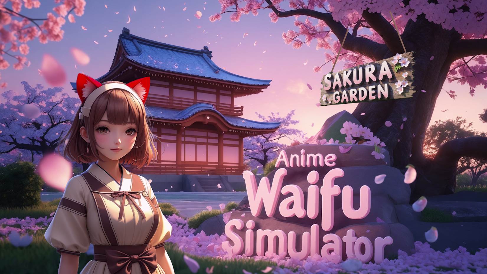 Capa de Anime Waifu Simulator: Sakura Garden
