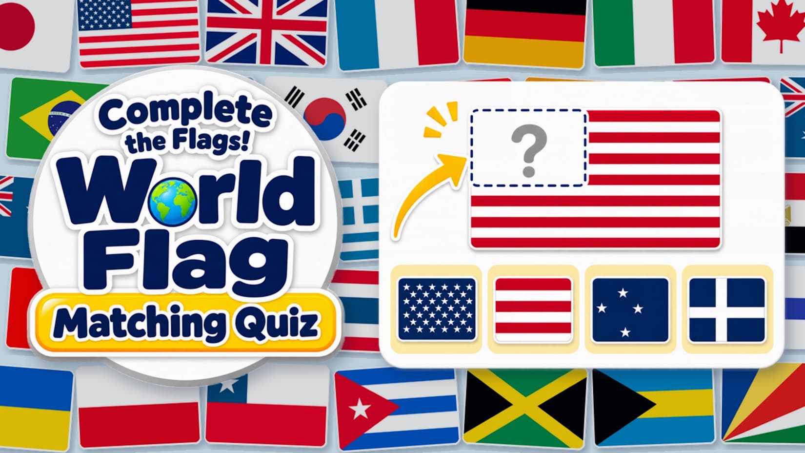 Capa de Complete the Flags! World Flag Matching Quiz