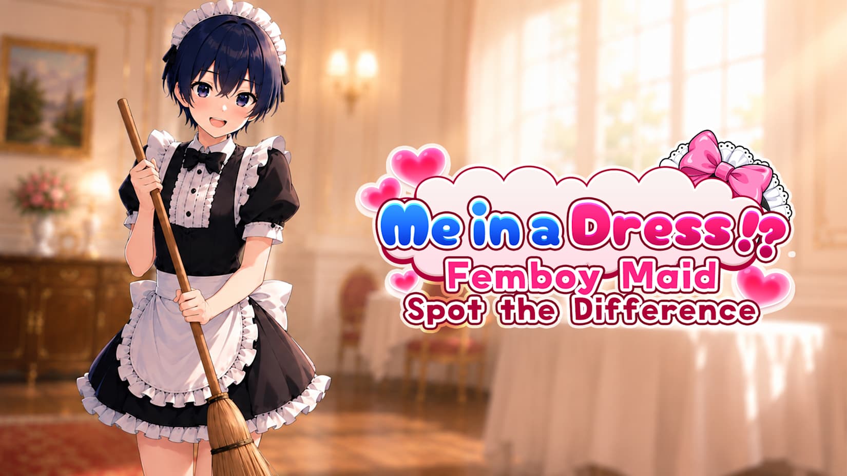 Capa de Me in a Dress!? Femboy Maid: Spot the Difference