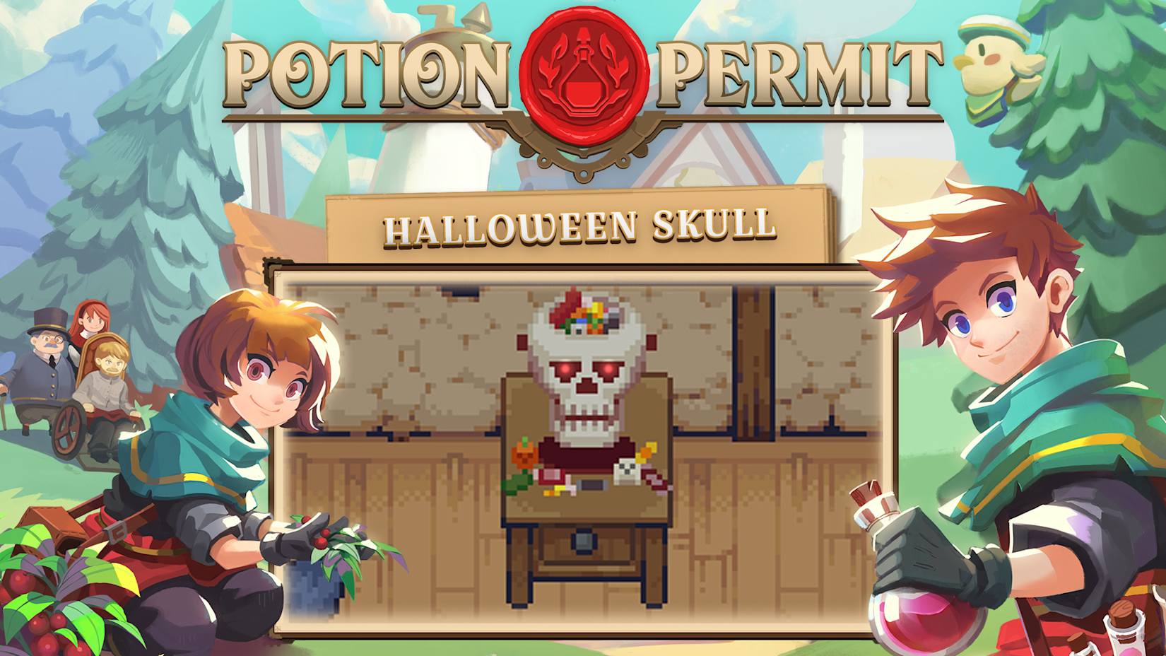 Capa de Potion Permit - Halloween Skull