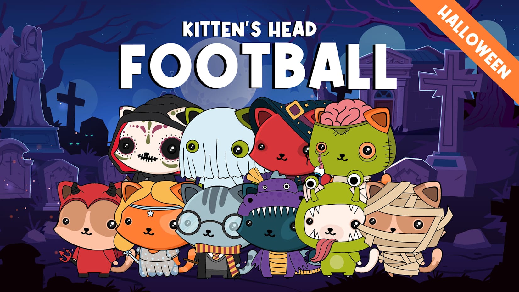 Kitten's Head Football: Halloween 封面