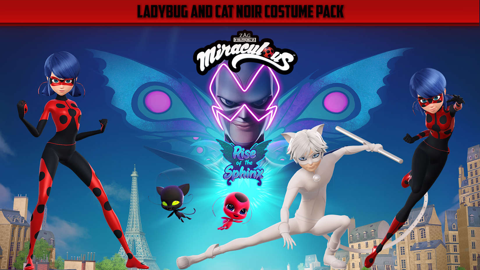 Miraculous: Rise of the Sphinx Cat Noir and Ladybug Costume Pack 封面