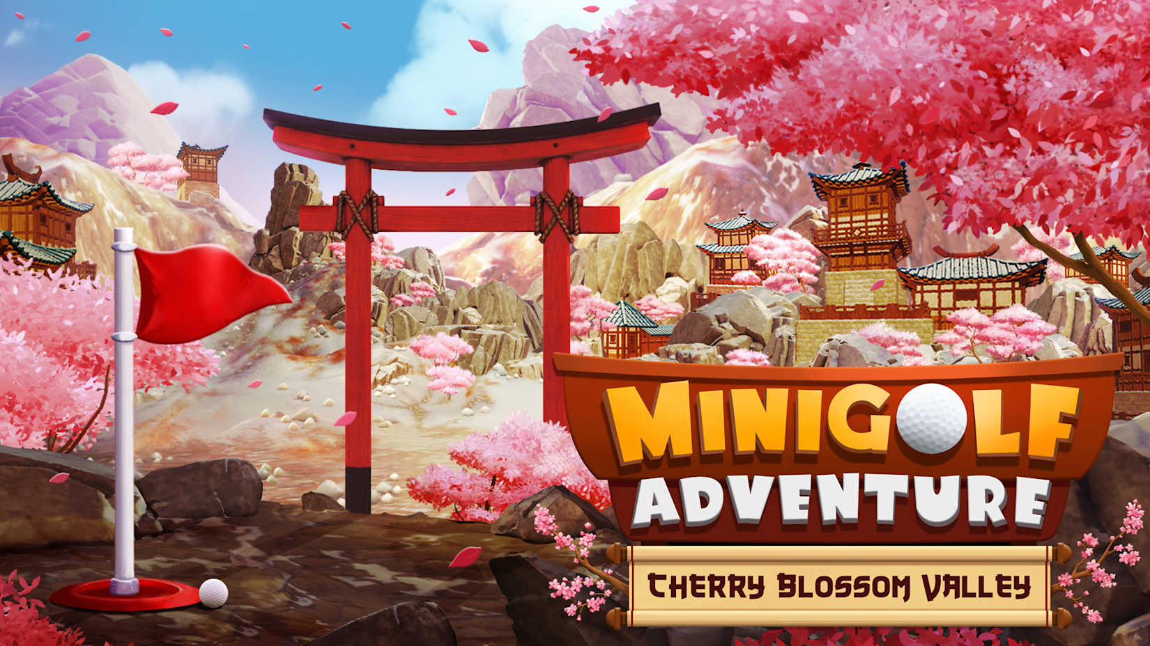 Capa de Minigolf Adventure: Cherry Blossom Valley