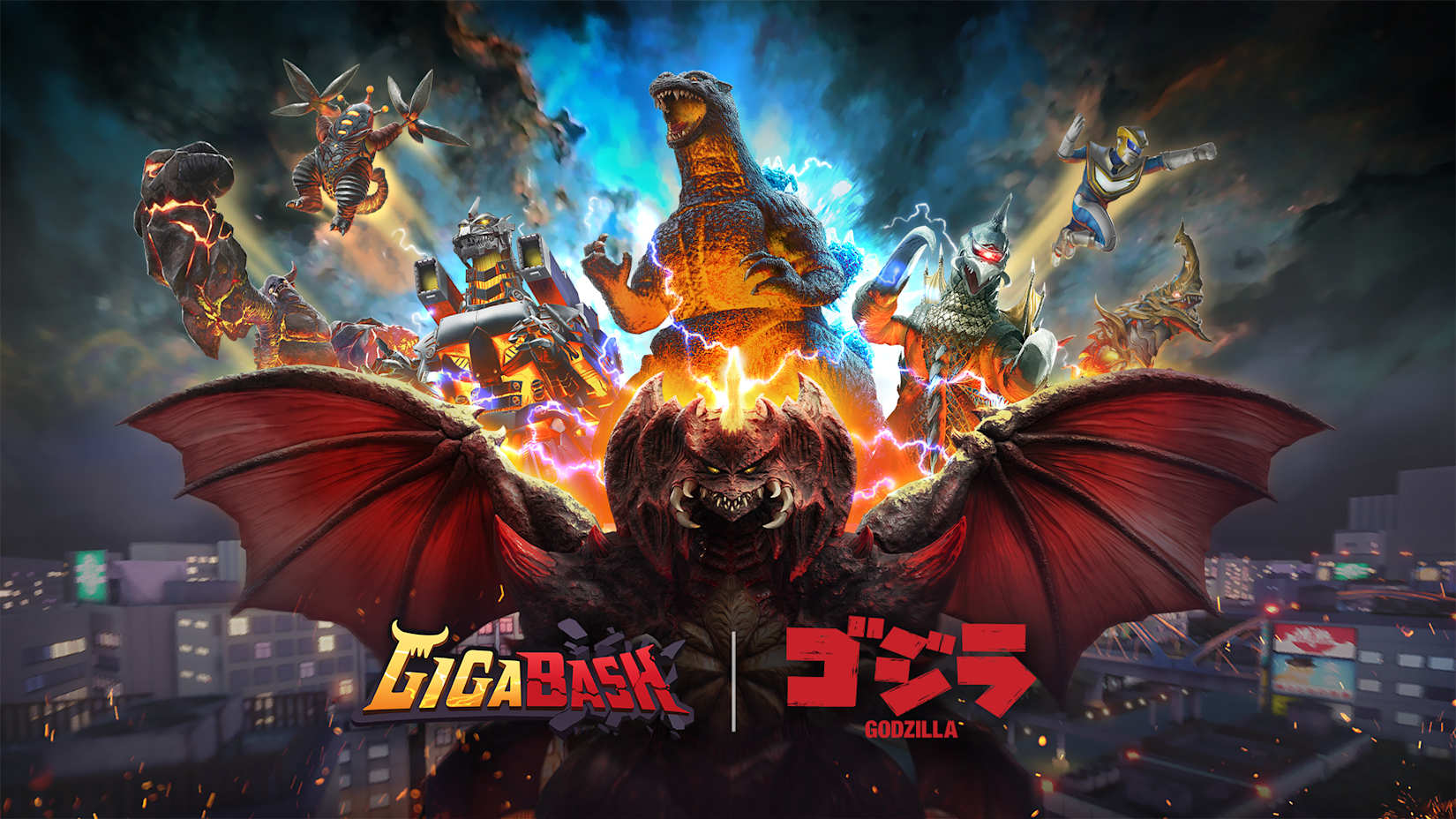 Capa de GigaBash - Godzilla 4 Kaiju Pack