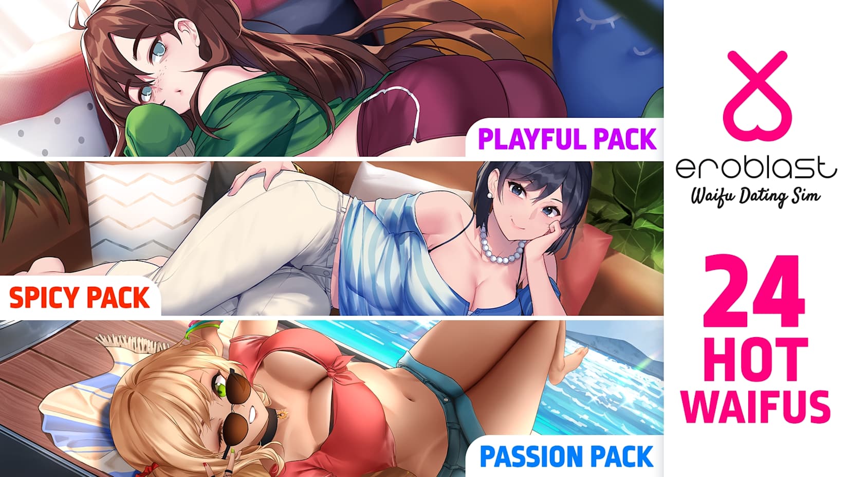 Capa de Eroblast: 24 HOT WAIFUS