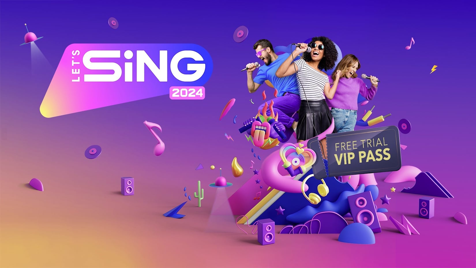 Capa de Let's Sing 2024 VIP Pass - Free Trial Bonus Edition