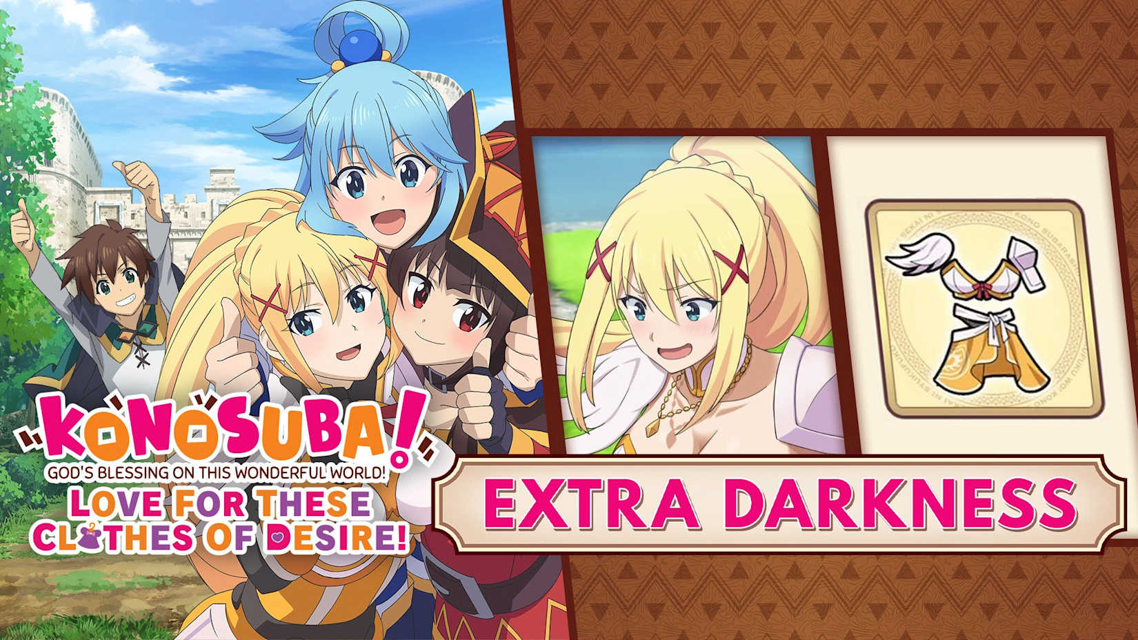 Capa de KonoSuba: God's Blessing on this Wonderful World! Love For These Clothes Of Desire! - Darkness Special Swimsuit