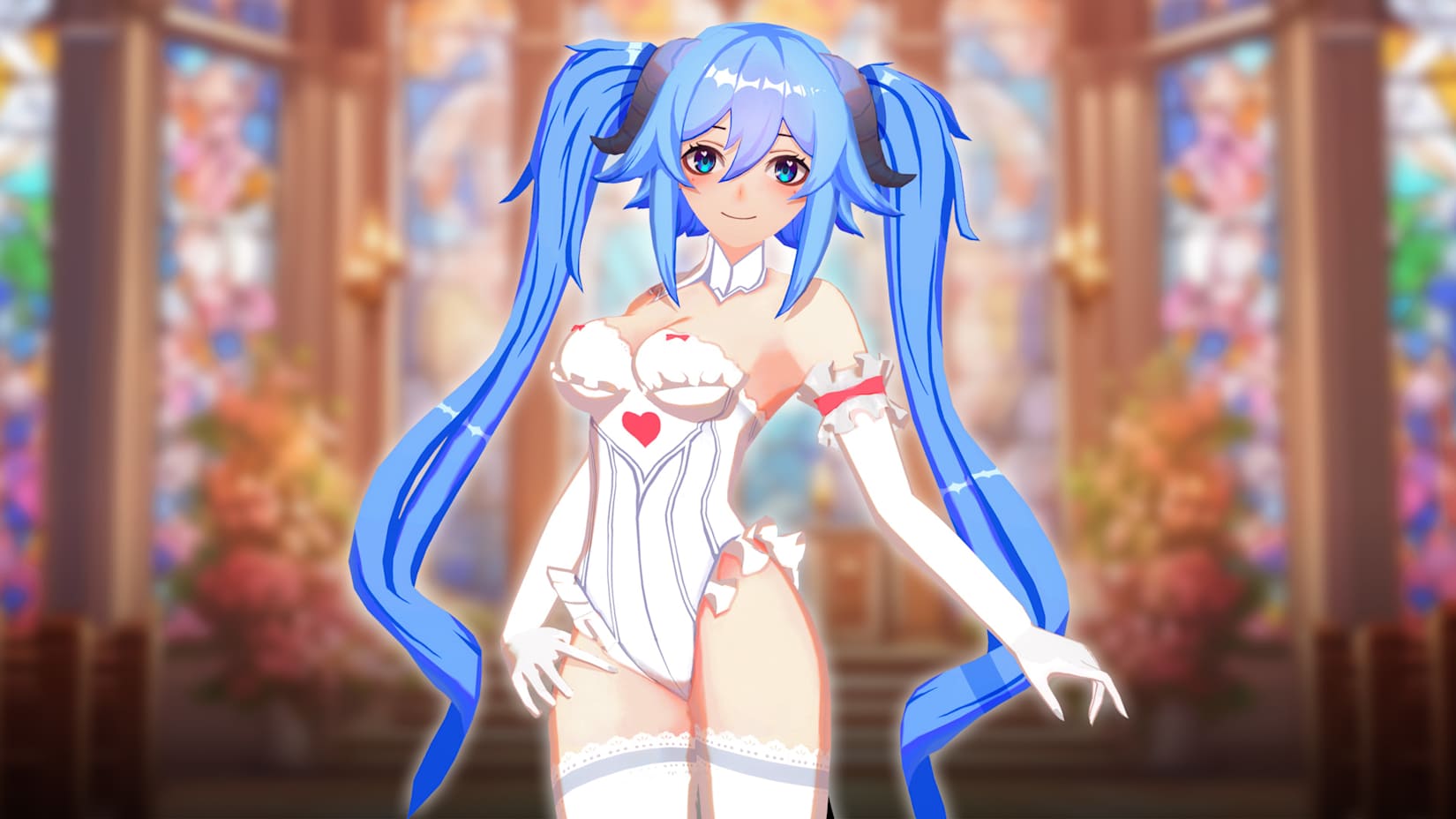 Capa de Traje de personagem：Vestido de Noiva Branco