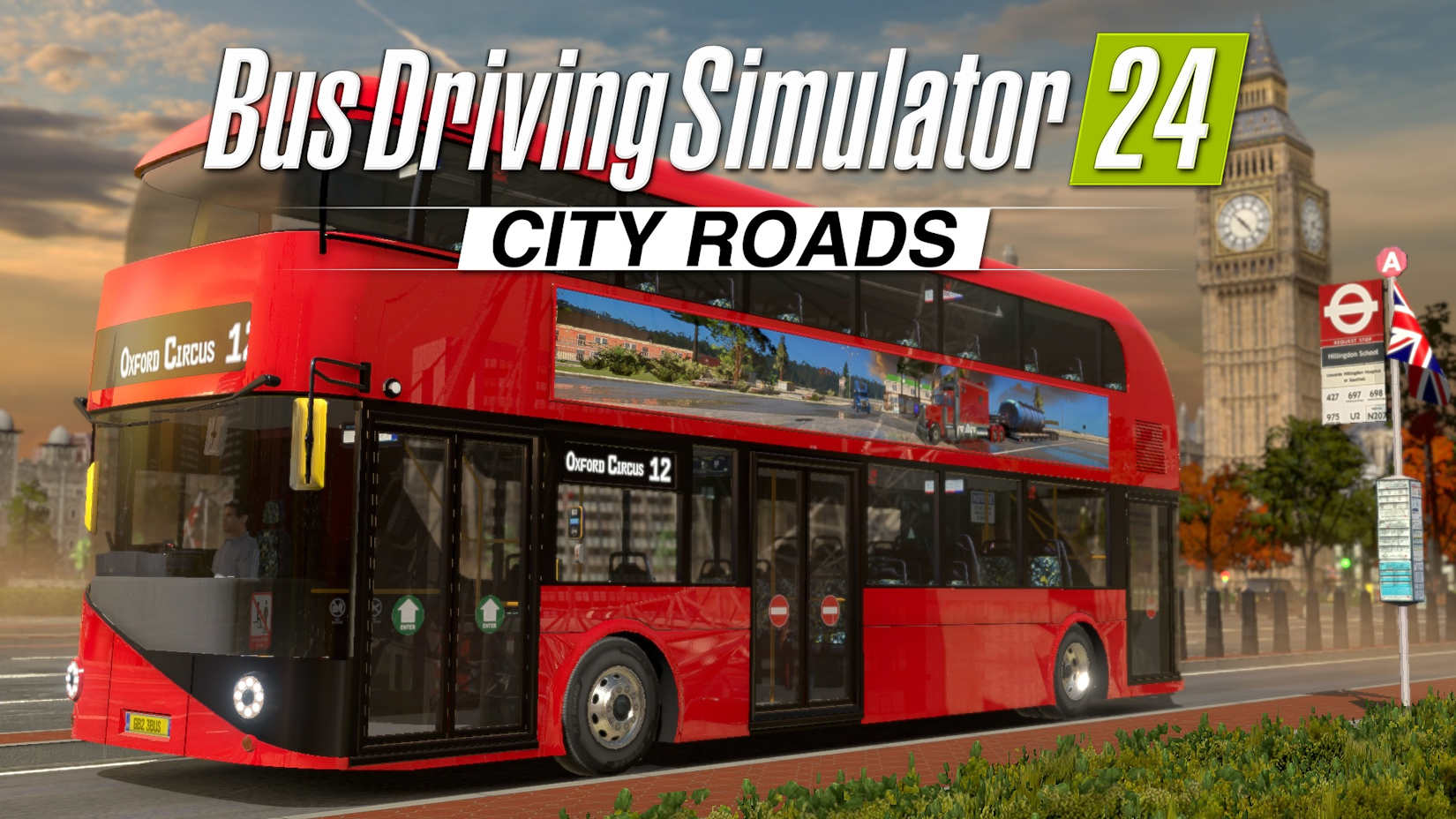Capa de Bus Driving Simulator 24 - City Roads DLC London Double Decker Bus