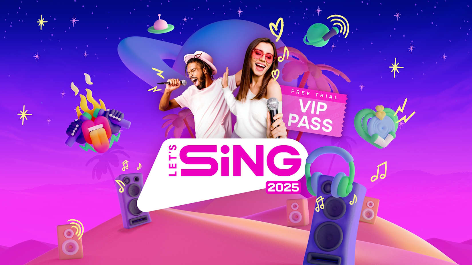 Capa de Let's Sing 2025 - Avaliação gratuita do Passe VIP