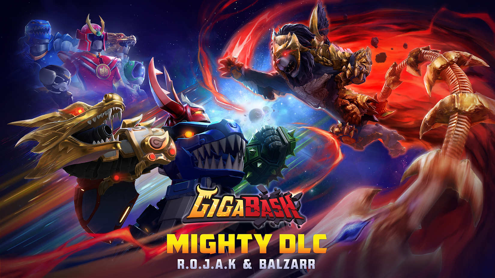 Capa de GigaBash - Mighty DLC: R.O.J.A.K & Balzarr