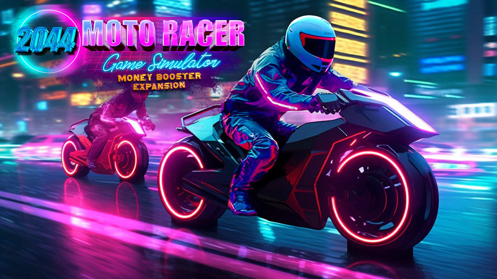 Capa de Moto Racer 2044 Game Simulator: Money Booster Expansion